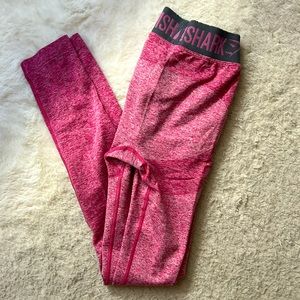 Gymshark marl pink and charcoal flex leggings - full length - size XS